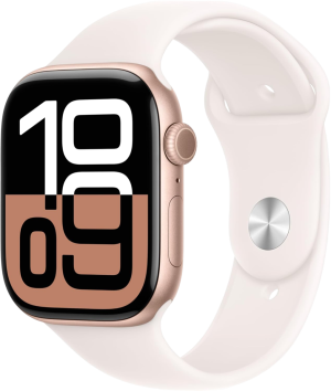 Apple Watch Series 10 [GPS 46mm case] Smartwatch with Rose Gold Aluminium Case